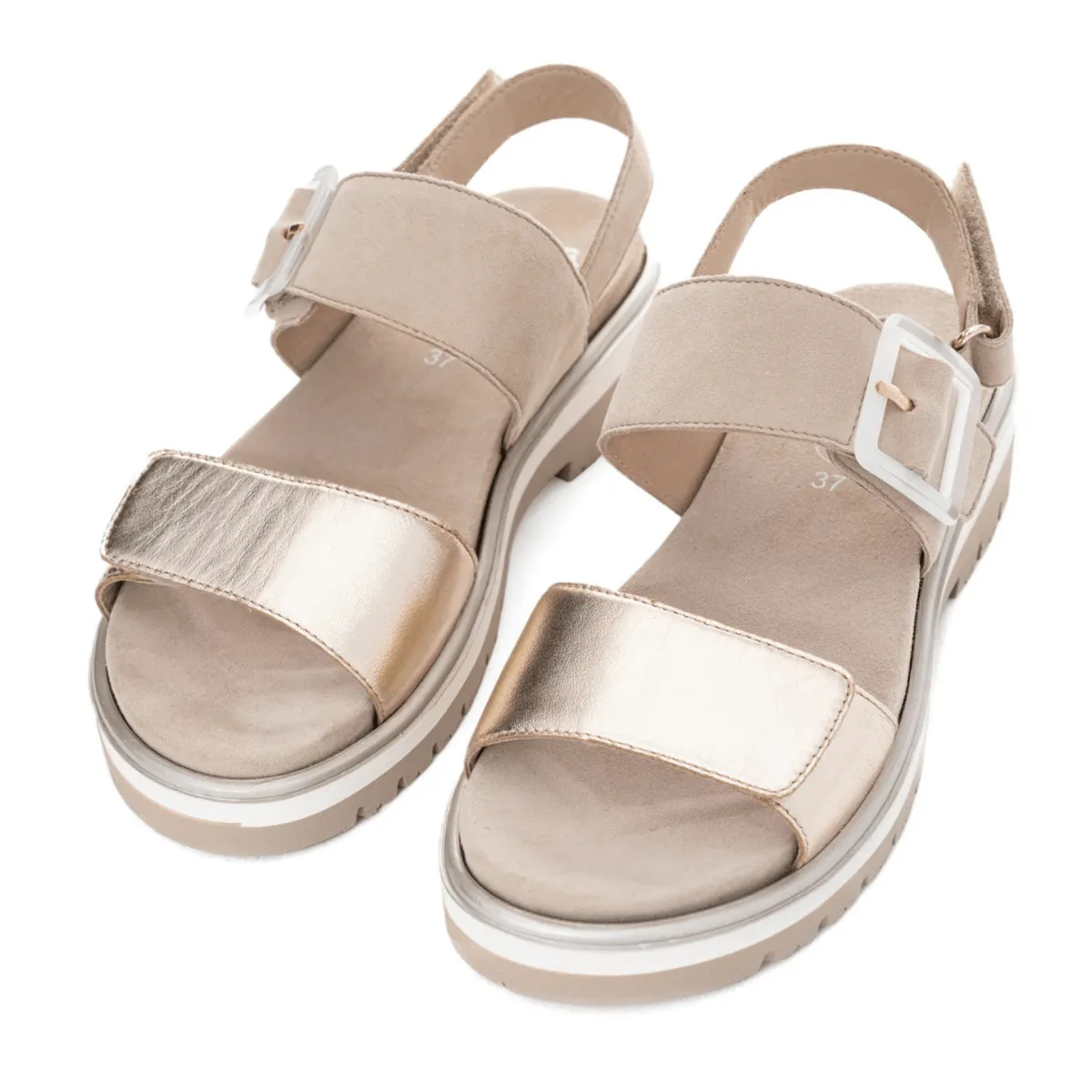 Ara Femme Marbella Sandal Cuir Métallisé