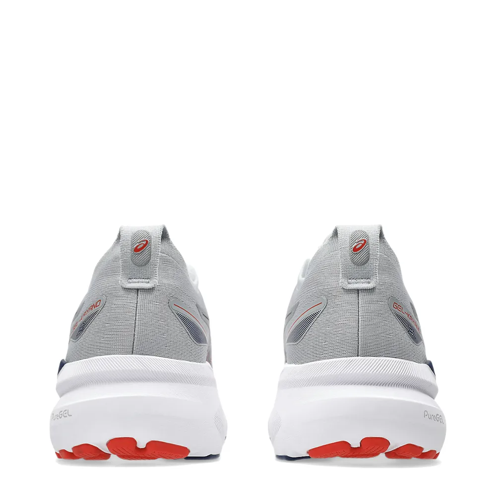 Asics Chaussure de course Gel-Kayano 31 pour homme en Gris Piémont/Rouge flamboyant