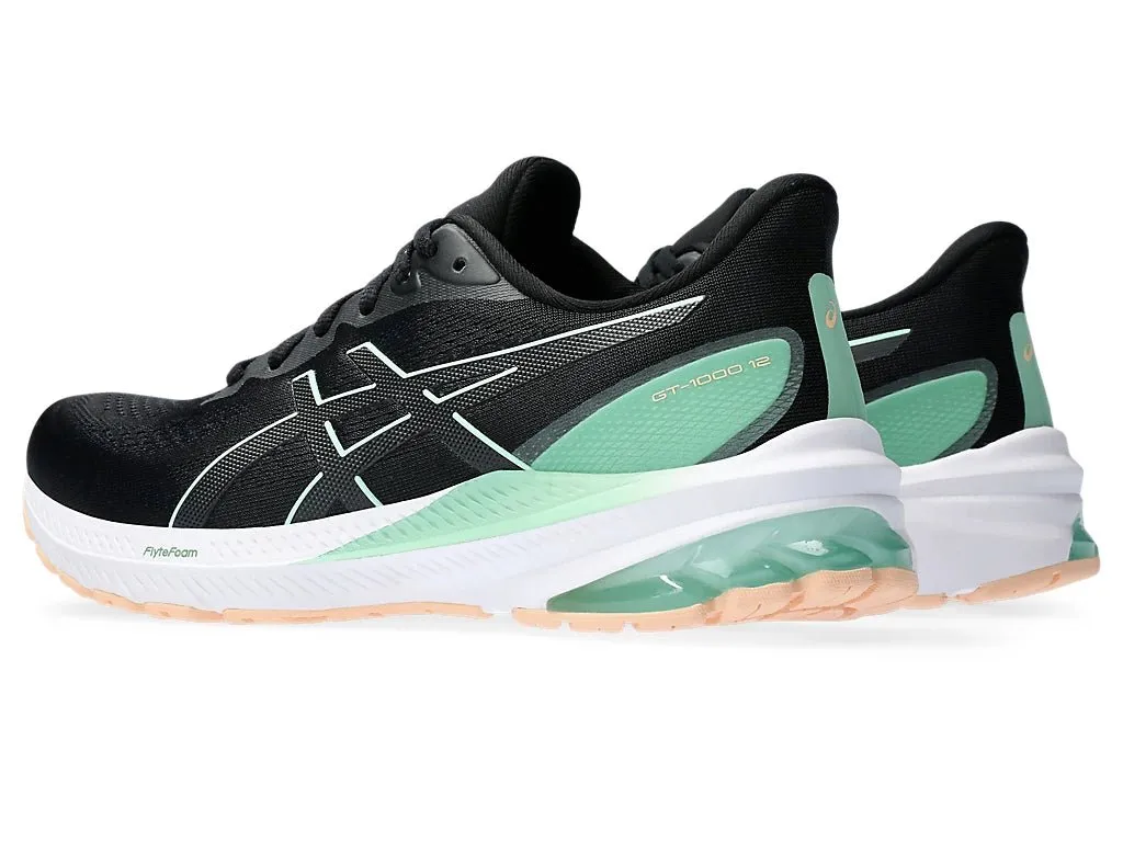 ASICS FEMMES GT 1000-12 CHAUSSURES NOIR/MENTHE