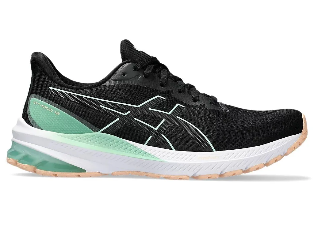 ASICS FEMMES GT 1000-12 CHAUSSURES NOIR/MENTHE