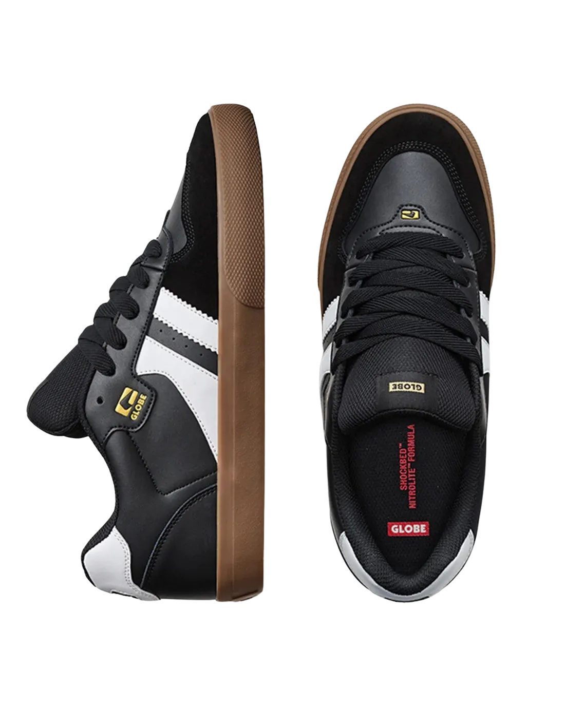 Encore 2 Chaussures en Noir, Blanc & Tabac