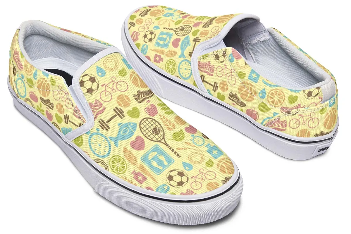Chaussures à Enfiler à Motif d'Entraînement Sportif