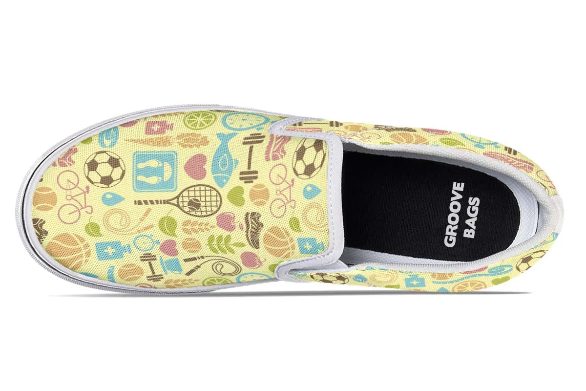 Chaussures à Enfiler à Motif d'Entraînement Sportif