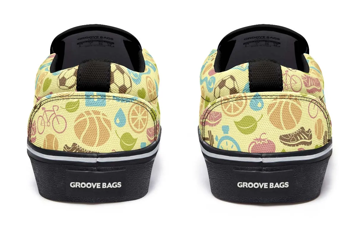 Chaussures à Enfiler à Motif d'Entraînement Sportif