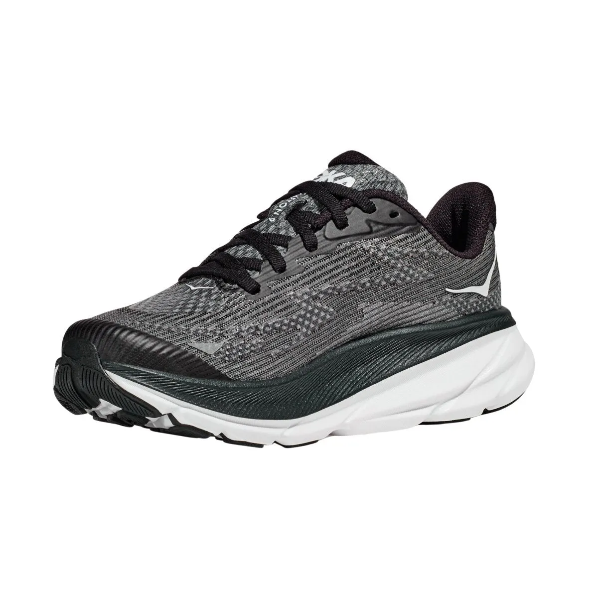 Hoka One One Enfant (École Primaire) Clifton 9 Noir/Blanc