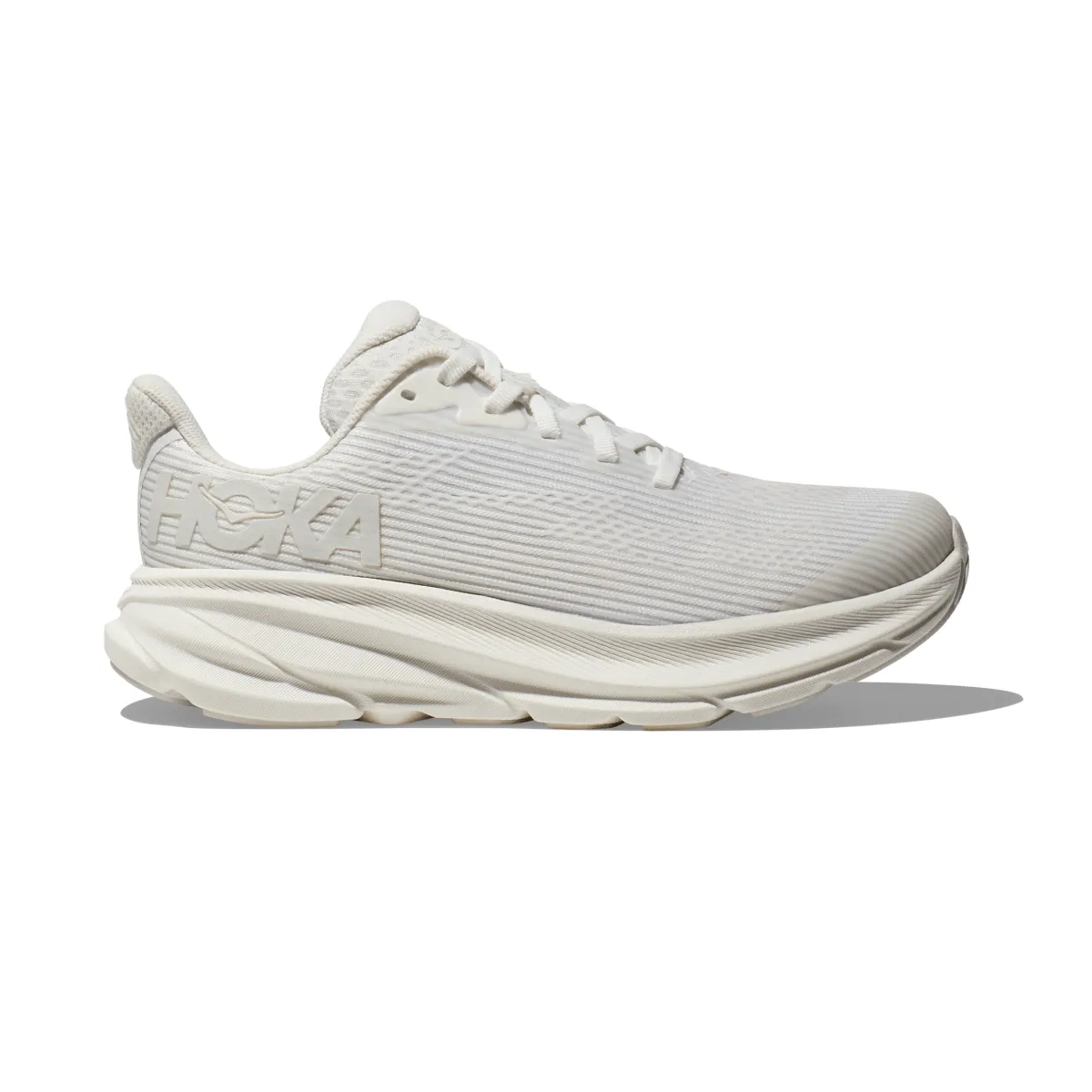 Hoka One One Enfant (École Primaire) Clifton 9 Blanc/Givré