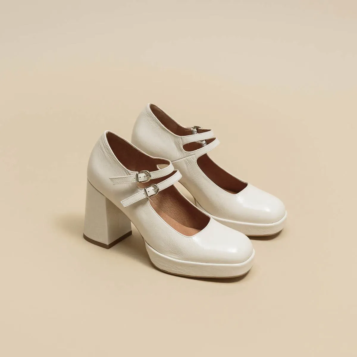 Chaussures pour Femme Jonak 088 - Vérité Cuir Brillant Écru