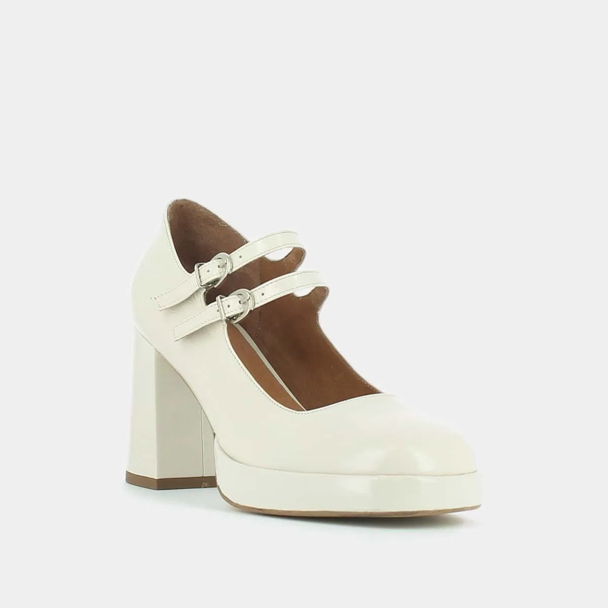 Chaussures pour Femme Jonak 088 - Vérité Cuir Brillant Écru