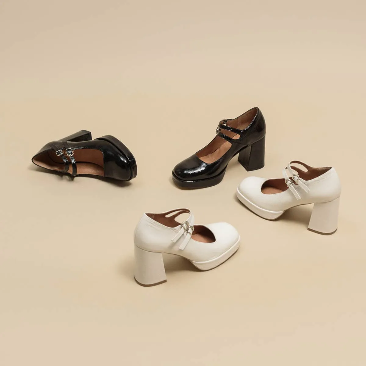 Chaussures pour Femme Jonak 088 - Vérité Cuir Brillant Écru