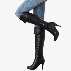 Karinluna Classic dropship grandes tailles 50 talons hauts fins Chaussures pour Femme Femme 2019 bottes sexy pour femmes mi-hautes femme Fashion Nova Shoes