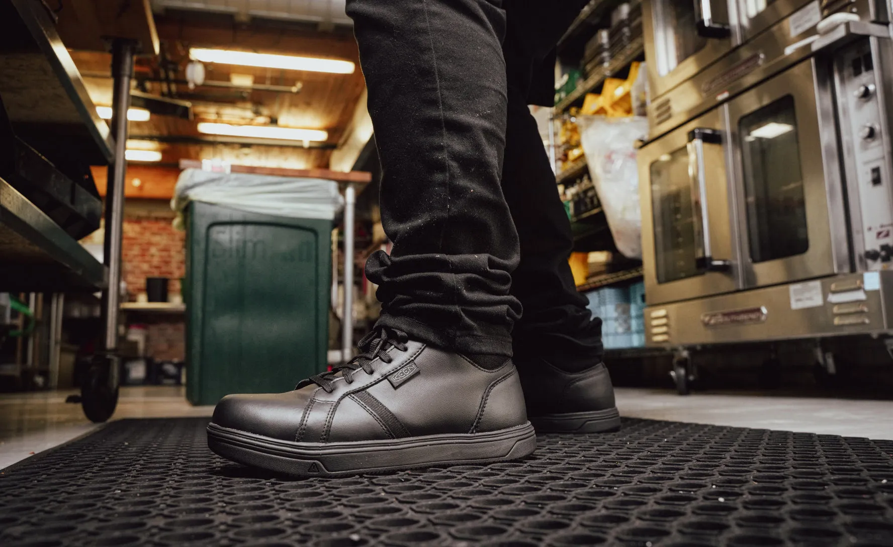 Chaussure de travail PTC Kenton Mid pour homme (bout souple) | Noir/Noir