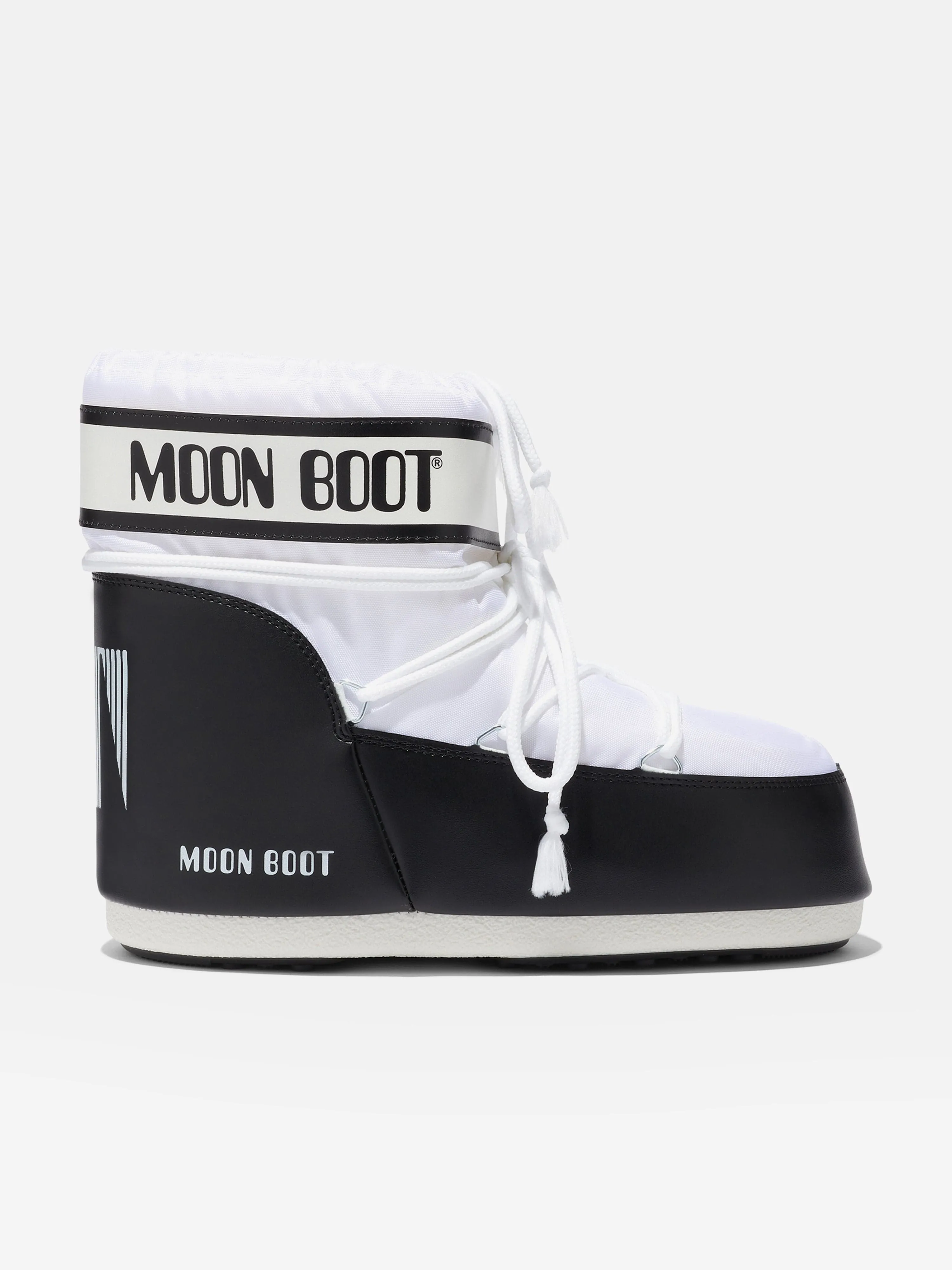 Moon Boot Kids Icon Bottes Basses en Blanc