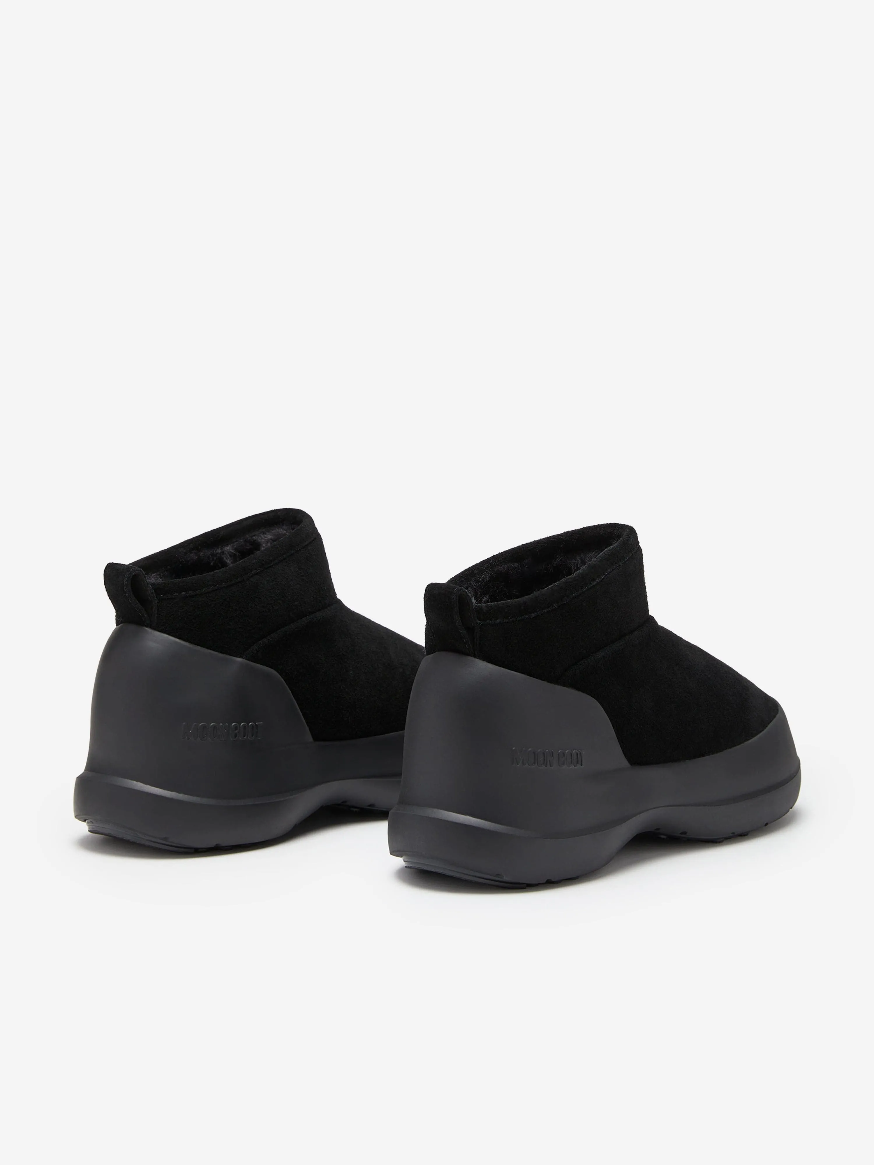 Moon Boot Kids Luna Bottines Basses en Suède Noir