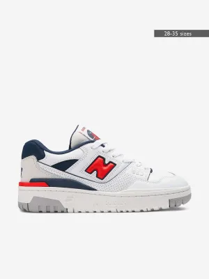 New Balance B550 pour Enfants en Blanc