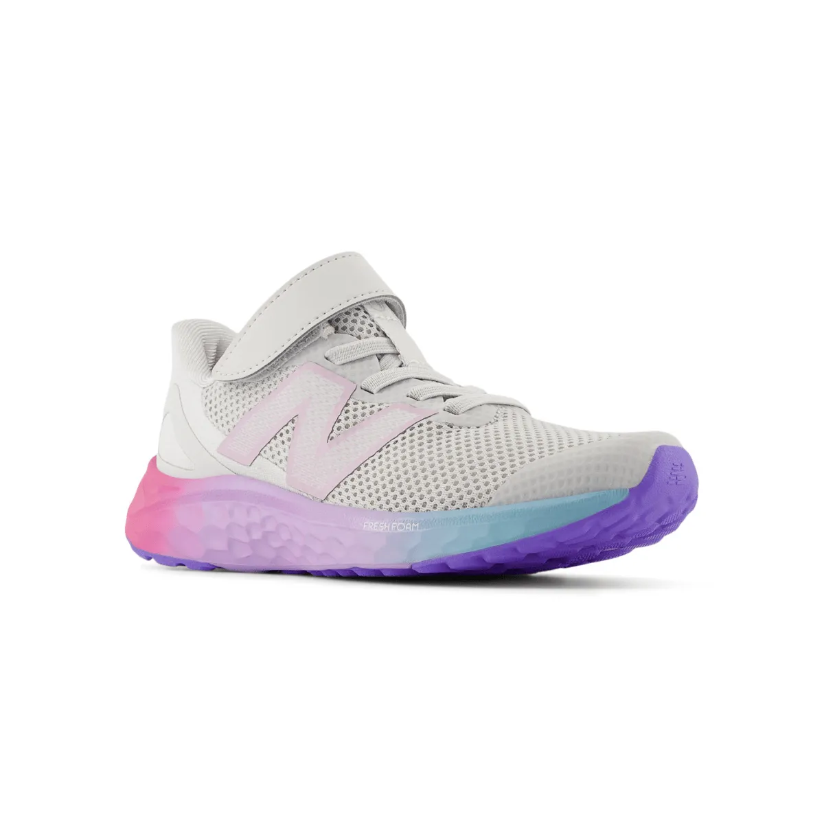 New Balance Enfant (Préscolaire) Fresh Foam Arishi v4 PAARIGR4 Gris Mat/Rose Siècle Moyen/Lilas Glo