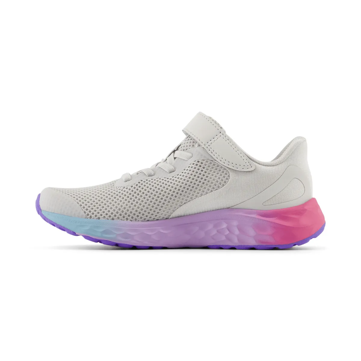 New Balance Enfant (Préscolaire) Fresh Foam Arishi v4 PAARIGR4 Gris Mat/Rose Siècle Moyen/Lilas Glo