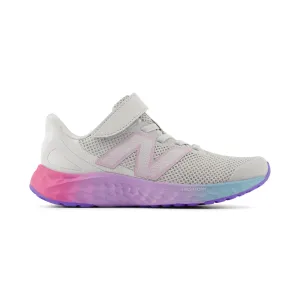 New Balance Enfant (Préscolaire) Fresh Foam Arishi v4 PAARIGR4 Gris Mat/Rose Siècle Moyen/Lilas Glo