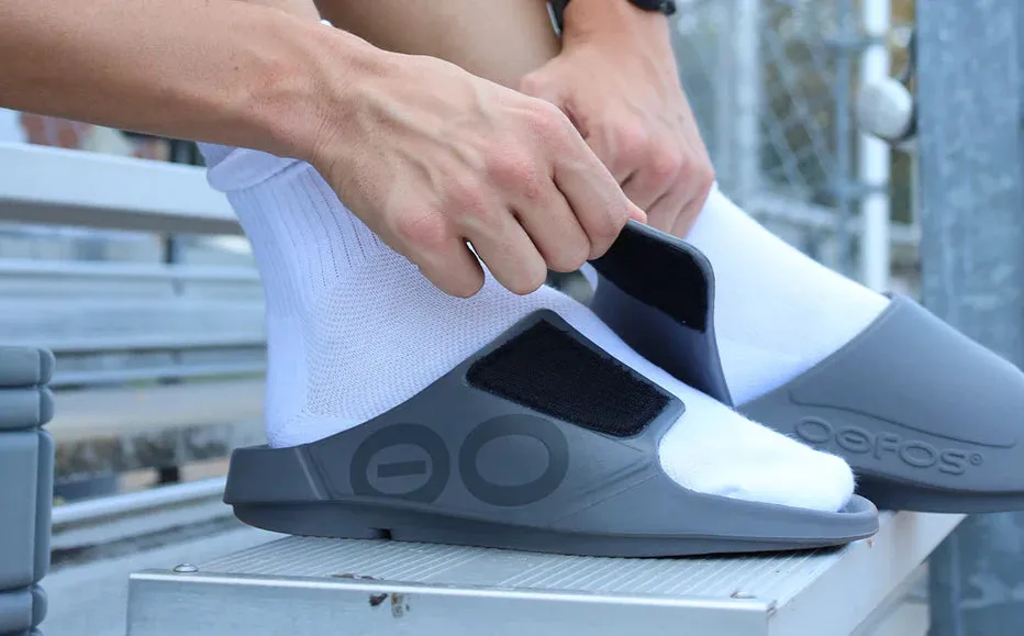 OOFOS OOAHH FLEX SLIDE ARDOISE
