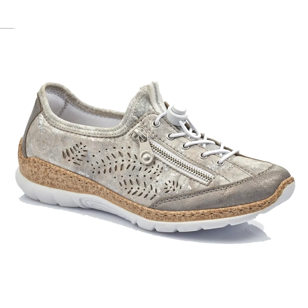 Rieker Femmes N42K6-40 Gris Métallisé