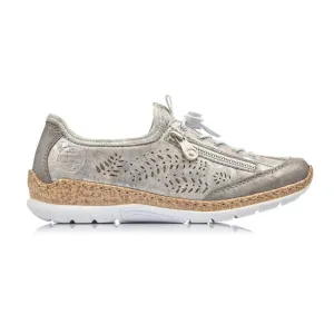 Rieker Femmes N42K6-40 Gris Métallisé