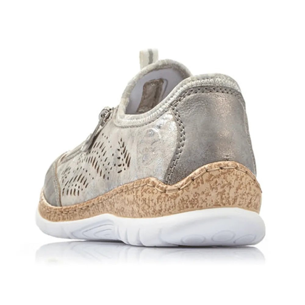 Rieker Femmes N42K6-40 Gris Métallisé