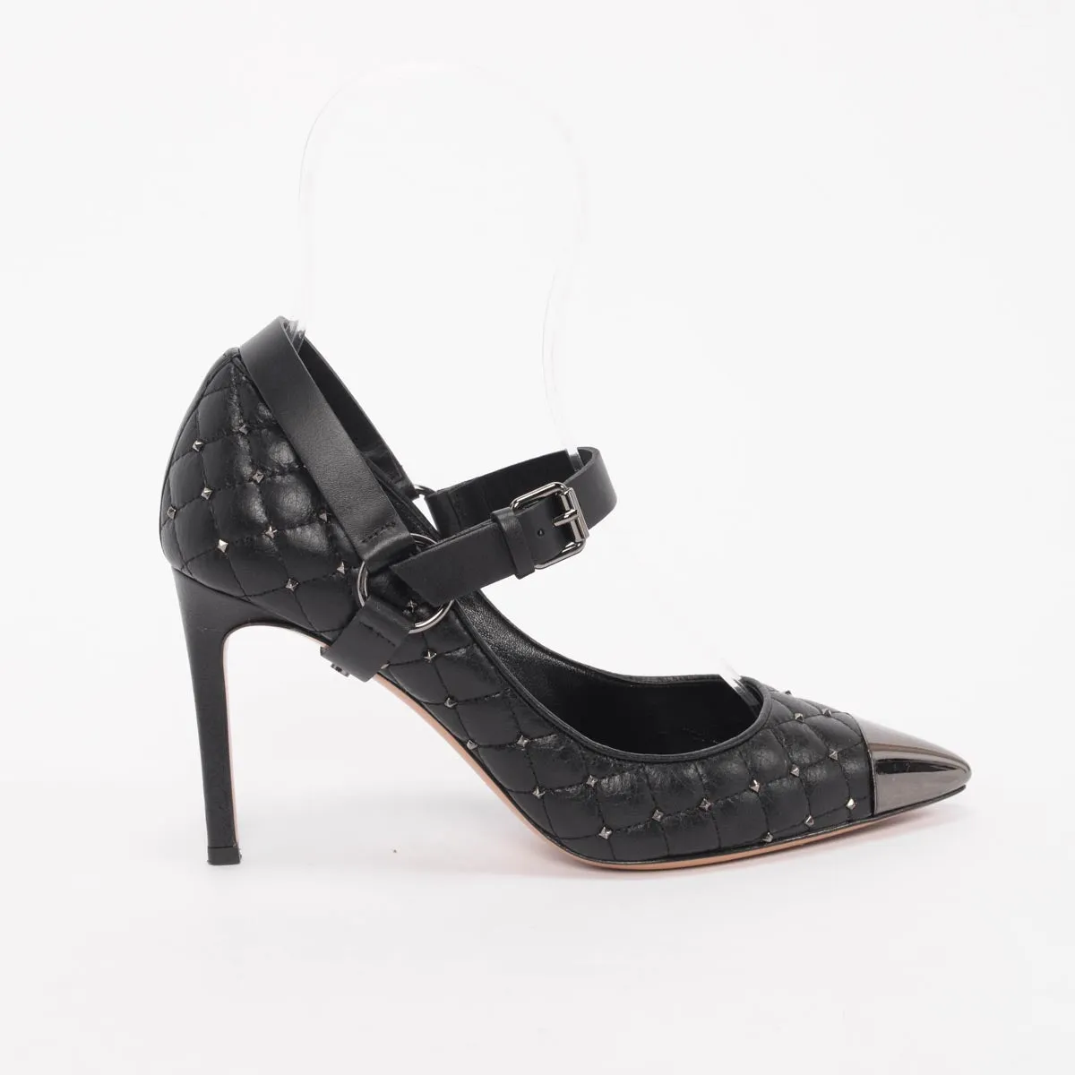 Escarpins Valentino Black Nappa Rockstud Spike pointure 37