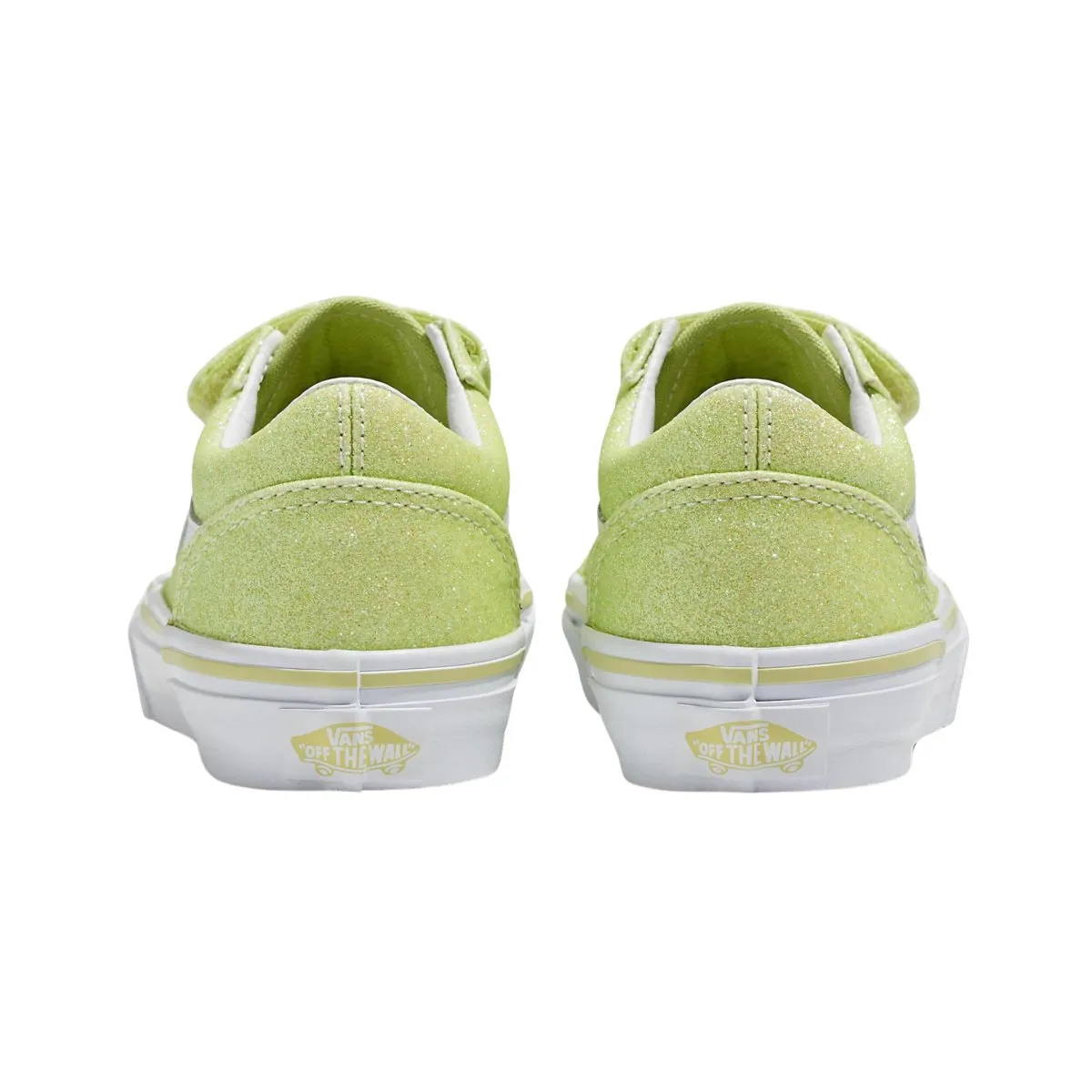 Vans Girl's (Préscolaire) Old Skool V Pailleté Vert Lime Sorbet