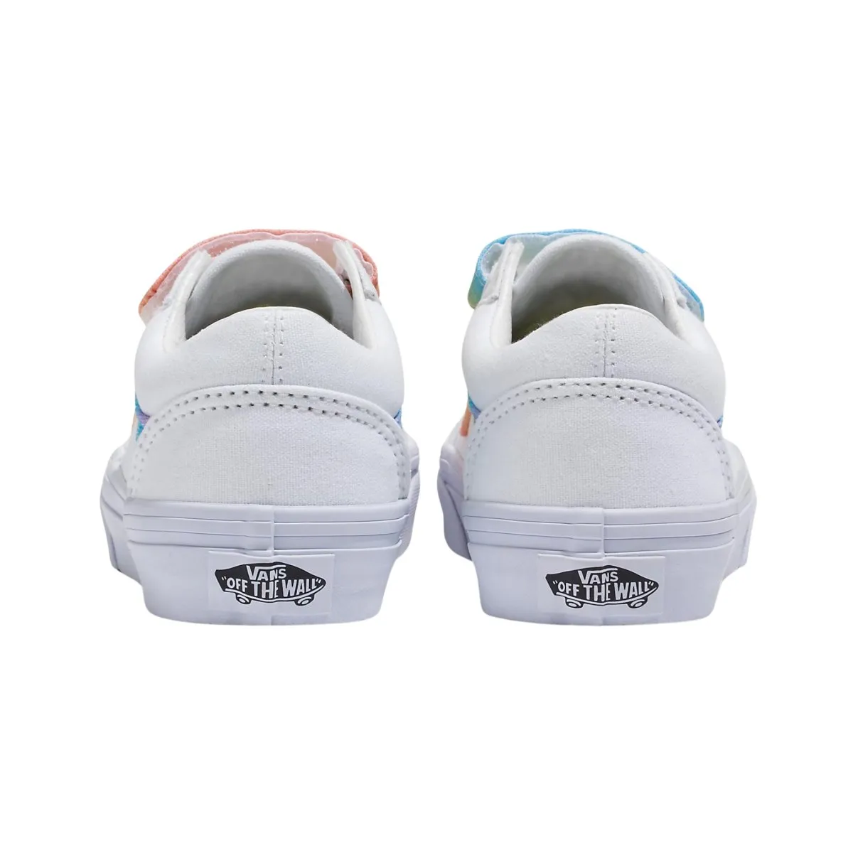 Vans Girl's (Préscolaire) Old Skool V Arc-en-ciel/Blanc Véritable/Multicolore
