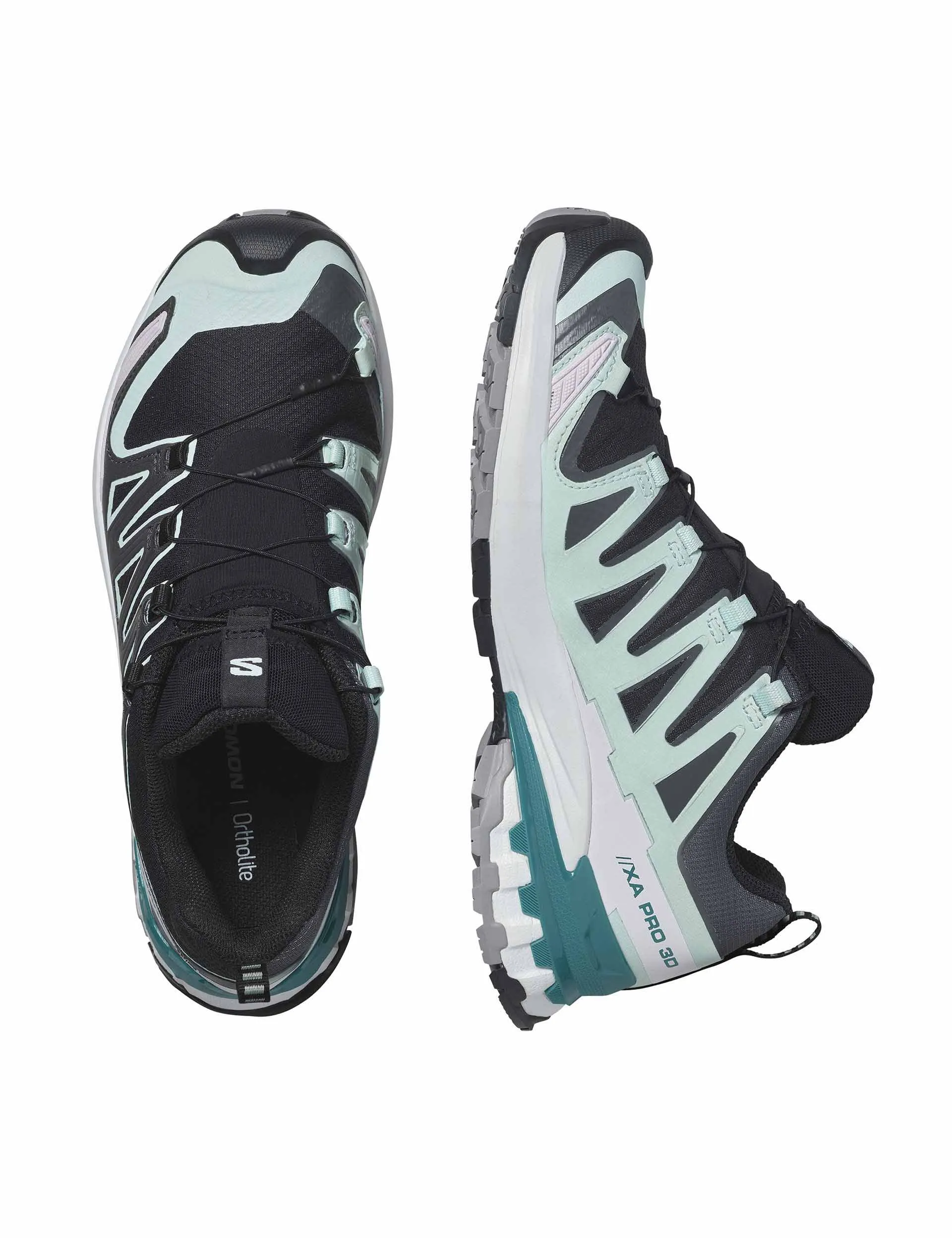 XA Pro 3D V9 Gore-Tex - Noir/Bleu Aqua Délavé/Bleu Port